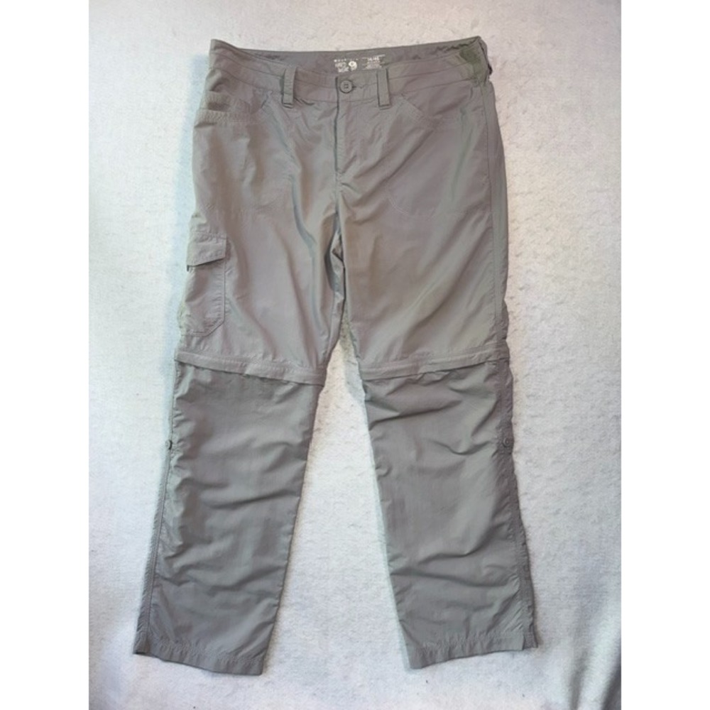 Mountain Hardwear Convertible Lightweight Hiking Trail Pants Gray 14/46 EUC